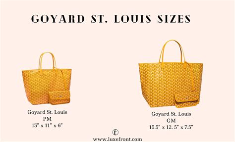 goyard ambassade size|goyard pm bag size.